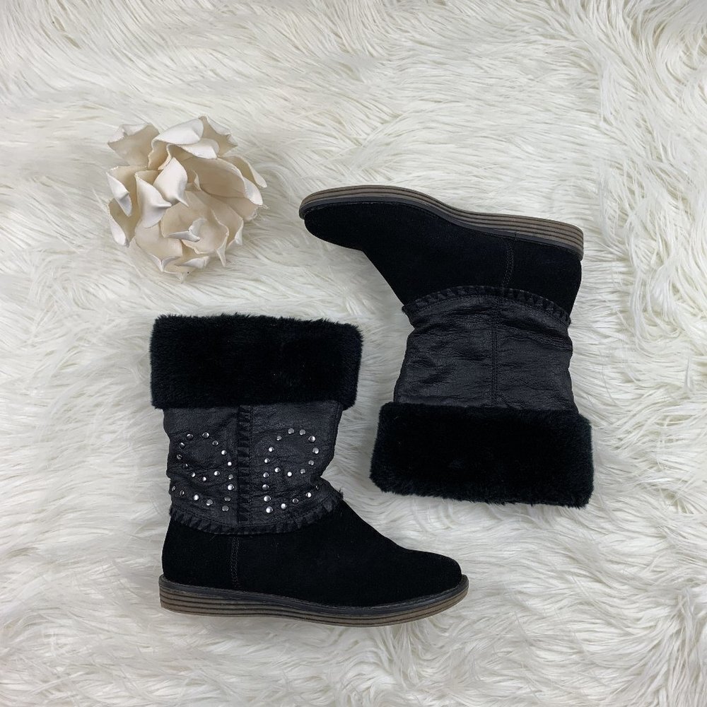 Bass Leather/Faux Fur "Turin" Boots Size 7.5 M